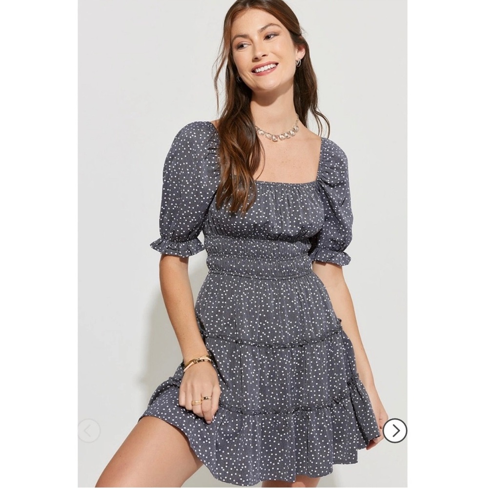 Francesca’s LUIE DITSY POLKA DOT MINI DRESS
